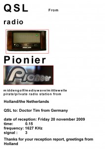 Radio Pionier QSL2